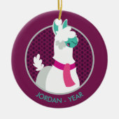 Tommy the Llama Keramisch Ornament (Voorkant)