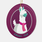 Tommy the Llama Keramisch Ornament (Links)