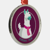 Tommy the Llama Metalen Ornament (Rechts)