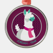 Tommy the Llama Metalen Ornament (Voorkant)