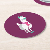 Tommy the Llama Ronde Kartonnen Onderzetter (Gebogen)