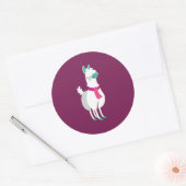 Tommy the Llama Ronde Sticker (Envelop)
