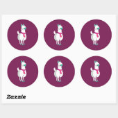 Tommy the Llama Ronde Sticker (Vel)