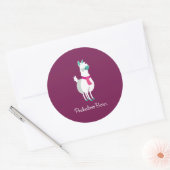 Tommy the Llama Ronde Sticker (Envelop)
