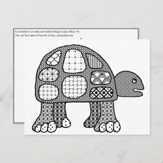 Tommy The Turtle Briefkaart (Voorkant / Achterkant)