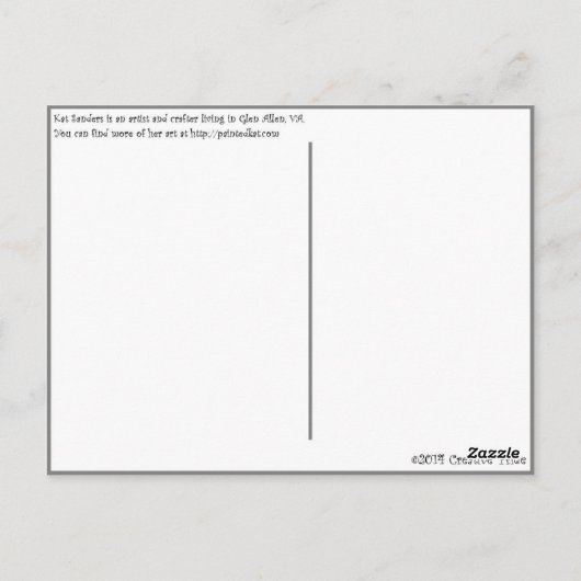 Tommy The Turtle Briefkaart (Achterkant)