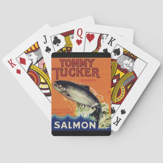 Tommy Tucker Brand Alaska Salmon Pokerkaarten (Achterkant)