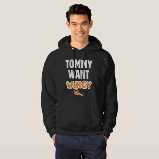 Tommy Want Wingy Funny Chicken Tommy Likkey Funny  Hoodie (Voorkant volledig)