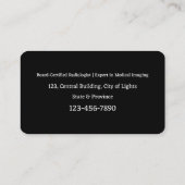 Tomografie Radioloog Visitekaartje (Achterkant)