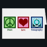 Tomografische kaart voor vredesliefdestomografie<br><div class="desc">Peace Love Tomography. Een schattige tomografische kaart voor een CT-scan technicus of technoloog die bij het maken van beelden met een tomografie werkt.</div>