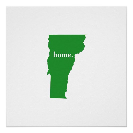 Tomont home silhouette state map poster (Voorkant)