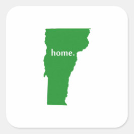 Tomont home silhouette state map vierkante sticker