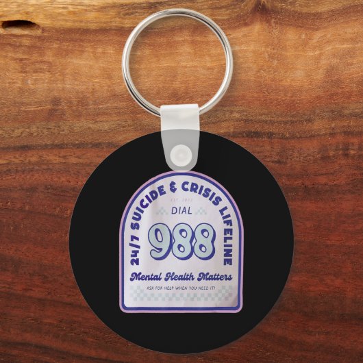Tomorrow 988 Needs You National Suicide Prevention Sleutelhanger (Voorkant)