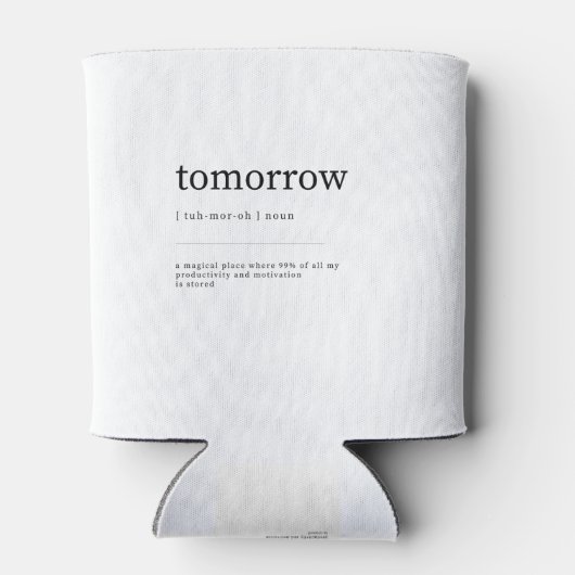 Tomorrow Definition Dictionary Art print Blikjeskoeler (Achterkant)
