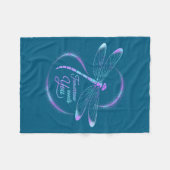 Tomorrow Needs You Suicide Awareness Dragonfly  Fleece Deken (Voorkant (Horizontaal))