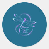 Tomorrow Needs You Suicide Awareness Dragonfly  Ronde Sticker (Voorkant)