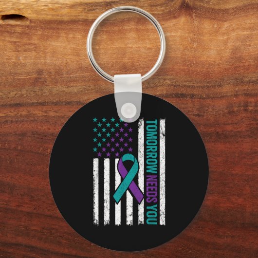 Tomorrow Needs You Suicide Prevention Awareness Me Sleutelhanger (Voorkant)