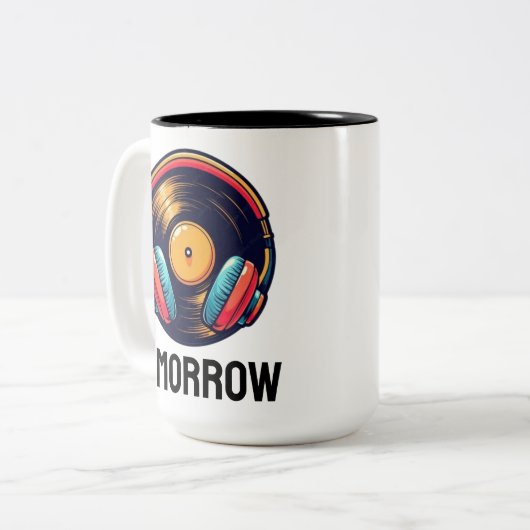 tomorrow tweekleurige koffiemok (Voorkant links)