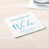 Tomorrow We Do Minimal and Chic | Wedding  Kartonnen Onderzetters (Schuin)