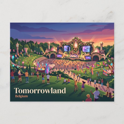 Tomorrowland Boom België Briefkaart (Voorkant)