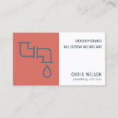 TOMOTO RED NAVY PLUMBER SERVICE PIPES PLUMBING VISITEKAARTJE (Voorkant)