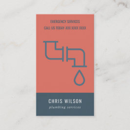 TOMOTO RED NAVY PLUMBER SERVICE PIPES PLUMBING VISITEKAARTJE