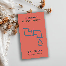 TOMOTO RED NAVY PLUMBER SERVICE PIPES PLUMBING VISITEKAARTJE