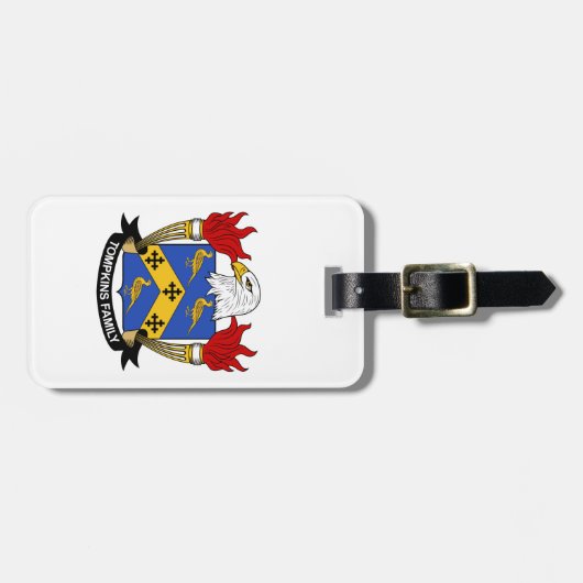 Tompkins Family Crest Bagagelabel (Voorkant horizontaal)