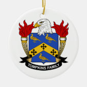 Tompkins Family Crest Keramisch Ornament (Voorkant)