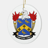 Tompkins Family Crest Keramisch Ornament (Links)