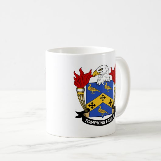 Tompkins Family Crest Koffiemok (Voorkant rechts)