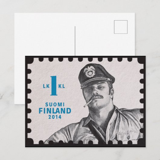 Toms postzegel in Finland Briefkaart (Voorkant / Achterkant)