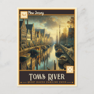 Toms River, New Jersey Antiek Briefkaart