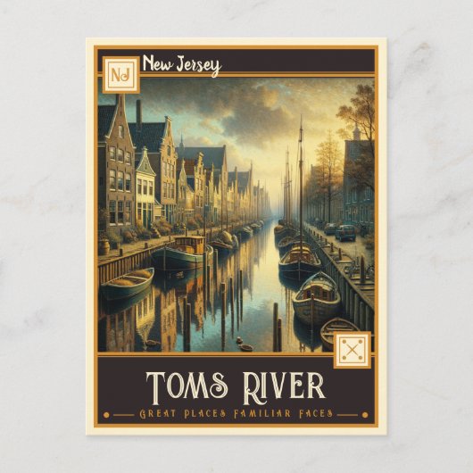 Toms River, New Jersey | Antiek Briefkaart (Voorkant)