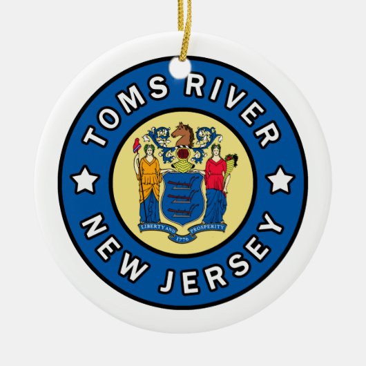 Toms River New Jersey Keramisch Ornament (Voorkant)
