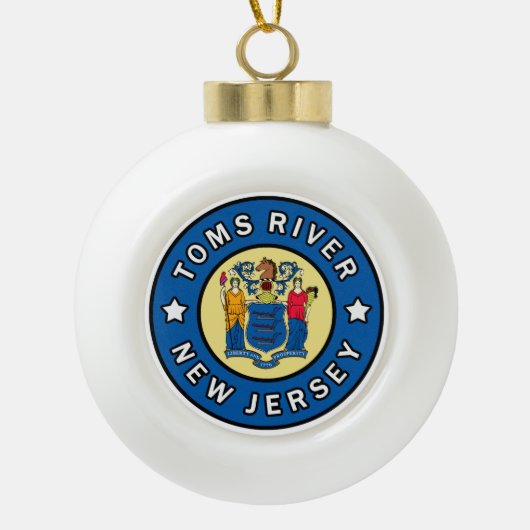 Toms River New Jersey Keramische Bal Ornament (Voorkant)