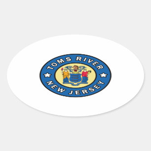 Toms River New Jersey Ovale Sticker