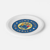 Toms River New Jersey Papieren Bordje (Gekanteld)