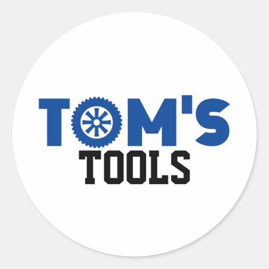 Toms tools ronde sticker (Voorkant)