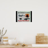 Toms waarschuwingsbord Poster piepen (Keuken)