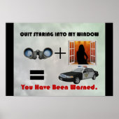 Toms waarschuwingsbord Poster piepen (Voorkant)