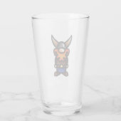 Tomte met Red Beard Viking Glass Glas (Achterkant)