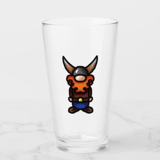 Tomte met Red Beard Viking Glass Glas (Voorkant)
