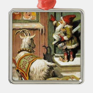 Tomte Nisse, ook bekend als Santa Clause Metalen Ornament