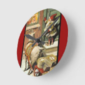 Tomte Nisse, ook bekend als Santa Clause Ronde Klok (Hoek)