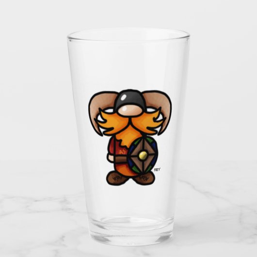 Tomte Viking Frey Glass Glas (Voorkant)