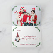 Tomten Christmas gevouwen Kaart (Binnen)