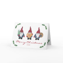 Tomten Christmas gevouwen Kaart