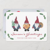 Tomten-kerstfotokaart Feestdagenkaart (Voorkant / Achterkant)