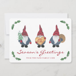Tomten-kerstfotokaart Feestdagenkaart